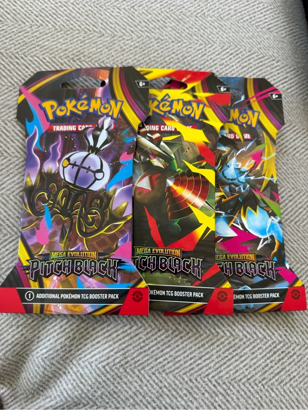 JUST RELEASED -Pokemon Pitch Black - 3 Booster Packs -